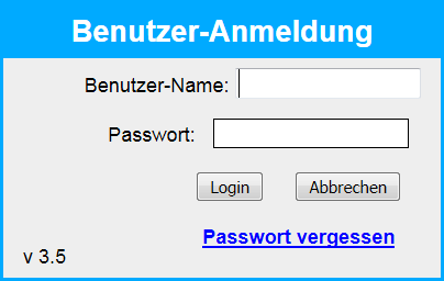 Anmelde-Dialog